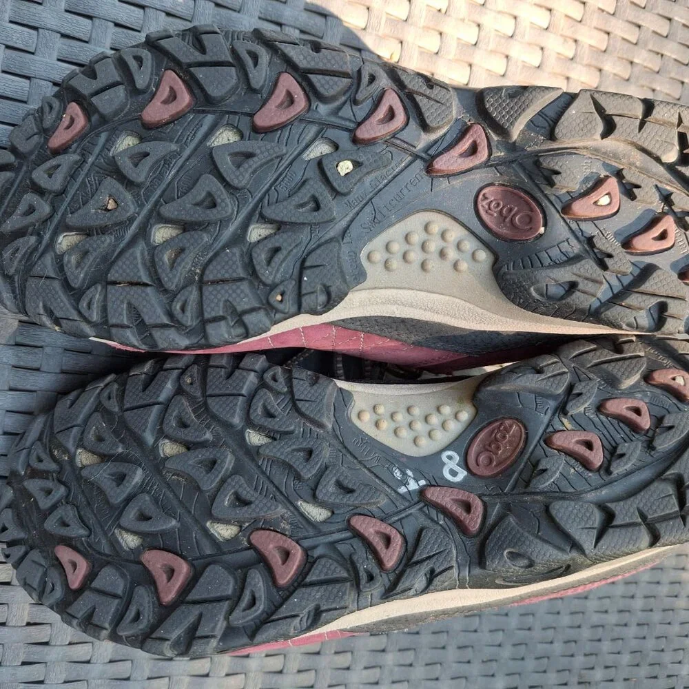 Oboz sapphire low B-Dry waterproof trail walking hiking shoes leather womens US - Picture 8 of 11